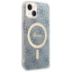 Guess Set Guess GUBPP14SH4EACSB Case+ Charger iPhone 14 6.1" blue/blue hard case 4G Print MagSafe