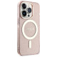 Guess GUHMP14LHCMCGP iPhone 14 Pro 6.1" pink/pink hardcase Glitter Gold MagSafe