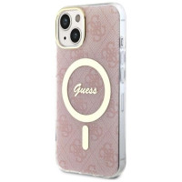 Guess GUHMP14MH4STP iPhone 14 Plus 6.7" pink/pink hardcase 4G MagSafe
