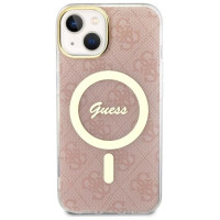 Guess GUHMP14MH4STP iPhone 14 Plus 6.7" pink/pink hardcase 4G MagSafe