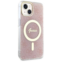 Guess GUHMP14MH4STP iPhone 14 Plus 6.7" pink/pink hardcase 4G MagSafe