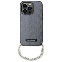 Karl Lagerfeld KLHCP14XSACKLHPG iPhone 14 Pro Max 6.7" silver/silver hardcase Saffiano Monogram Chain