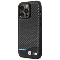 BMW Case BMW BMHCP13L22NBCK iPhone 13 Pro / 13 6.1" black/black hardcase Leather Carbon