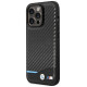 BMW Case BMW BMHCP13L22NBCK iPhone 13 Pro / 13 6.1" black/black hardcase Leather Carbon