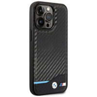 BMW Case BMW BMHCP13L22NBCK iPhone 13 Pro / 13 6.1" black/black hardcase Leather Carbon