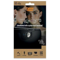 Panzerglass E2E Microfracture Antibacterial Glass with Swarovsky Crystal Camera Cover for iPhone 13/13 Pro - With Black Frame