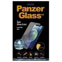 Panzerglass E2E Super+ Microfracture antibacterial tempered glass for iPhone 12 mini - with black frame