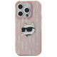 Karl Lagerfeld IML Choupette Head & Monogram case for iPhone 15 Pro - pink
