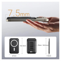 Ugreen Magnetic Wallet 45166 magnetic MagSafe with stand and finger holder - black
