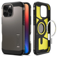 Spigen Tough Armor MagSafe case with stand for iPhone 16 Pro - gunmetal