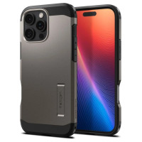 Spigen Tough Armor MagSafe case with stand for iPhone 16 Pro - gunmetal