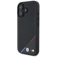 BMW M Perforated Tricolor Line MagSafe Case for iPhone 16 Plus - Black