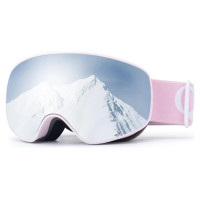 Qunature Pink Children's skiing goggles (medium/large children's version)