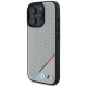 BMW M Perforated Tricolor Line MagSafe Case for iPhone 16 Pro Max - Gray