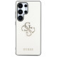 Guess Grained Big 4G Logo Small Classic Logo Case for Samsung Galaxy S25 Ultra beige