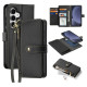 Dux Ducis Lawa Leather Case for Samsung Galaxy S25+ with Detachable Magnetic Wallet - Black