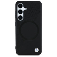 BMW Leather Half Textured MagSafe Case for Samsung Galaxy S25 - Black