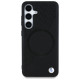 BMW Leather Half Textured MagSafe Case for Samsung Galaxy S25 - Black