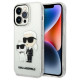 Karl Lagerfeld Glitter Karl&Choupette Case for iPhone 14 Pro Max 6.7" - Transparent