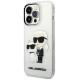 Karl Lagerfeld Glitter Karl&Choupette Case for iPhone 14 Pro Max 6.7" - Transparent