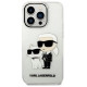 Karl Lagerfeld Glitter Karl&Choupette Case for iPhone 14 Pro Max 6.7" - Transparent