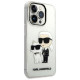 Karl Lagerfeld Glitter Karl&Choupette Case for iPhone 14 Pro Max 6.7" - Transparent