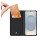 Dux Ducis Skin Pro Case for Samsung Galaxy S25 Edge with Flip and Card Slot - Black