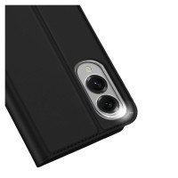 Dux Ducis Skin Pro Case for Samsung Galaxy S25 Edge with Flip and Card Slot - Black