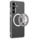 Amazingthing Minimal Mag Case with Magnetic Ring and Magnetic Ring for Samsung Galaxy S25 - Transparent