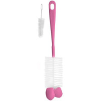 Babyono Birste ar šammmi pudelei +mini-birstīte knupim BabyOno 720/02 pink