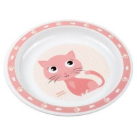 Canpol Babies Šķivis plastmasas CUTIE ANIMALS 4/411 pink
