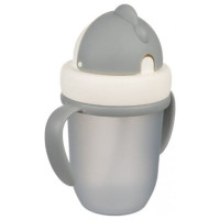 Canpol Babies Krūze ar salokāmo salmiņu MATTE PASTELS Canpol 56/522 grey [A]