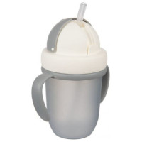 Canpol Babies Krūze ar salokāmo salmiņu MATTE PASTELS Canpol 56/522 grey [A]