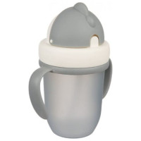 Canpol Babies Krūze ar salokāmo salmiņu MATTE PASTELS Canpol 56/522 grey [A]