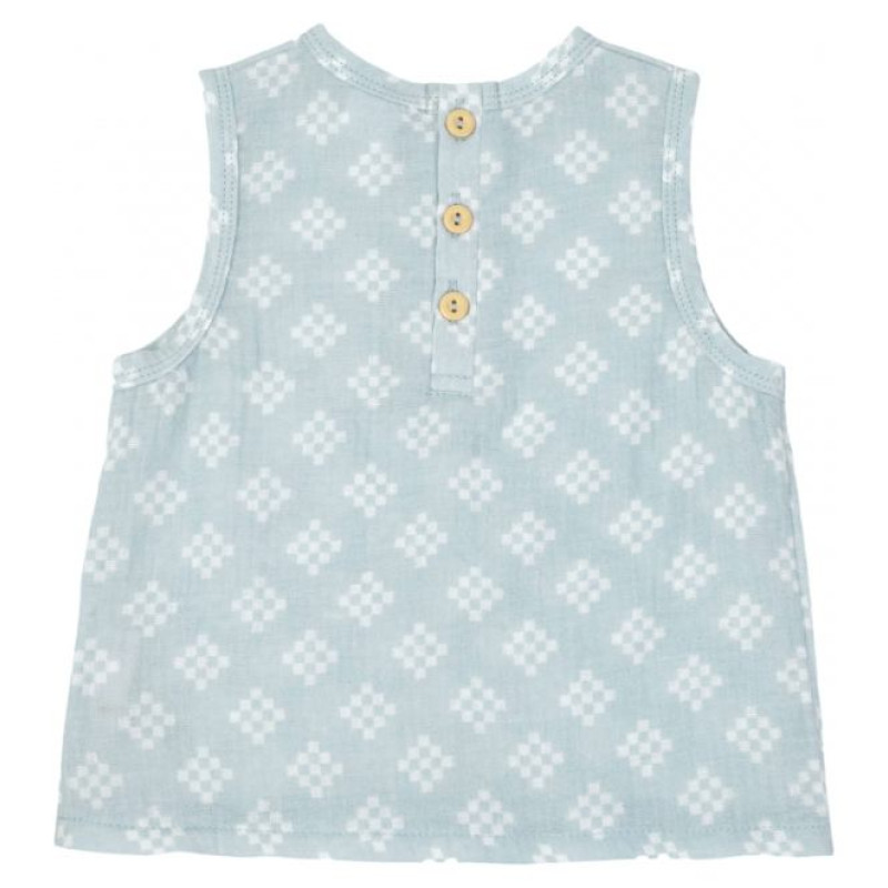 Lodger Tank Topper Tribe Muslin vasaras mazuļu krekliņ&scaron; bez piedurknēm, Ice Flow, 68 cm - TP 105_68