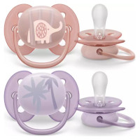 Philips Avent māneklītis Ultra soft DECO, 0-6M (2 gab), meitenēm - SCF091/09