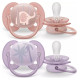 Philips Avent māneklītis Ultra soft DECO, 0-6M (2 gab), meitenēm - SCF091/09