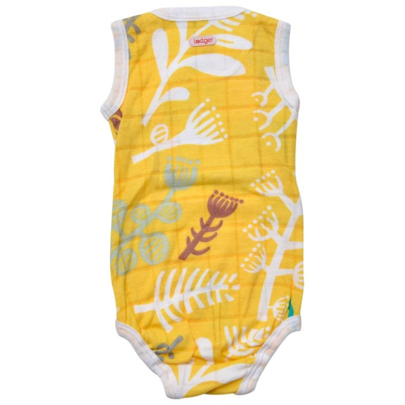 Lodger Romper Botanimal kokvilnas bodijs bez piedurknēm, Spring, 68 cm - RF 053_68