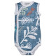 Lodger Romper Botanimal kokvilnas bodijs bez piedurknēm, Ocean, 62 cm - RF 074_62