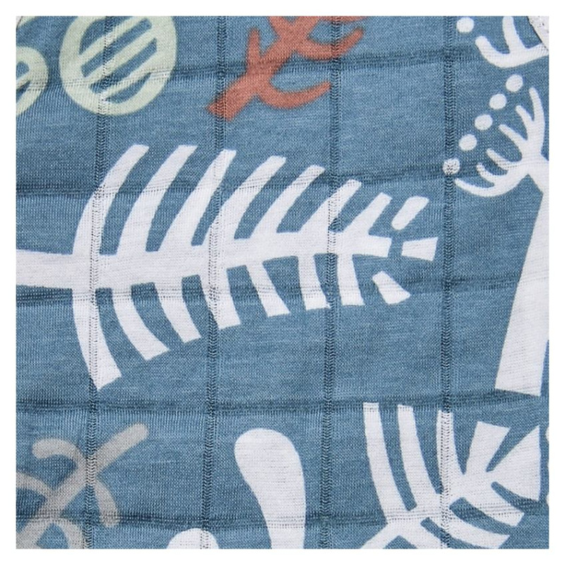 Lodger Romper Botanimal kokvilnas bodijs bez piedurknēm, Ocean, 62 cm - RF 074_62