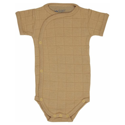 Lodger Romper Solid kokvilnas bodijs ar īsām piedurknēm, Honey, 74 cm - RFS 076_74