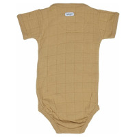 Lodger Romper Solid kokvilnas bodijs ar īsām piedurknēm, Honey, 74 cm - RFS 076_74