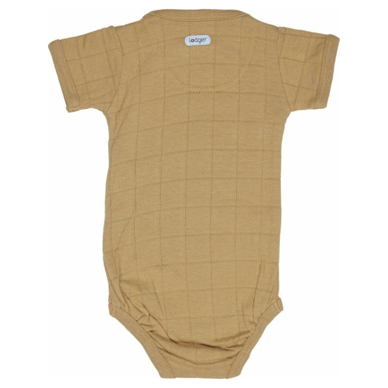 Lodger Romper Solid kokvilnas bodijs ar īsām piedurknēm, Honey, 74 cm - RFS 076_74