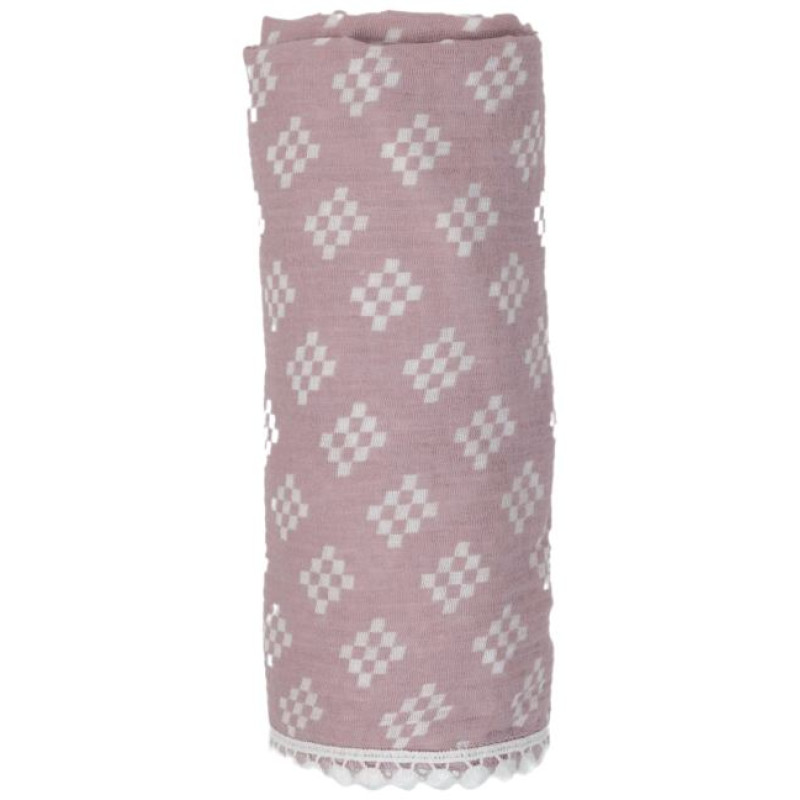 Lodger Swaddle Tribe Muslin kokvilnas autiņ&scaron;, 120x120 cm, Rose - SWT 107