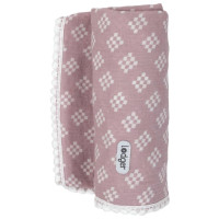 Lodger Swaddle Tribe Muslin kokvilnas autiņš, 120x120 cm, Rose - SWT 107