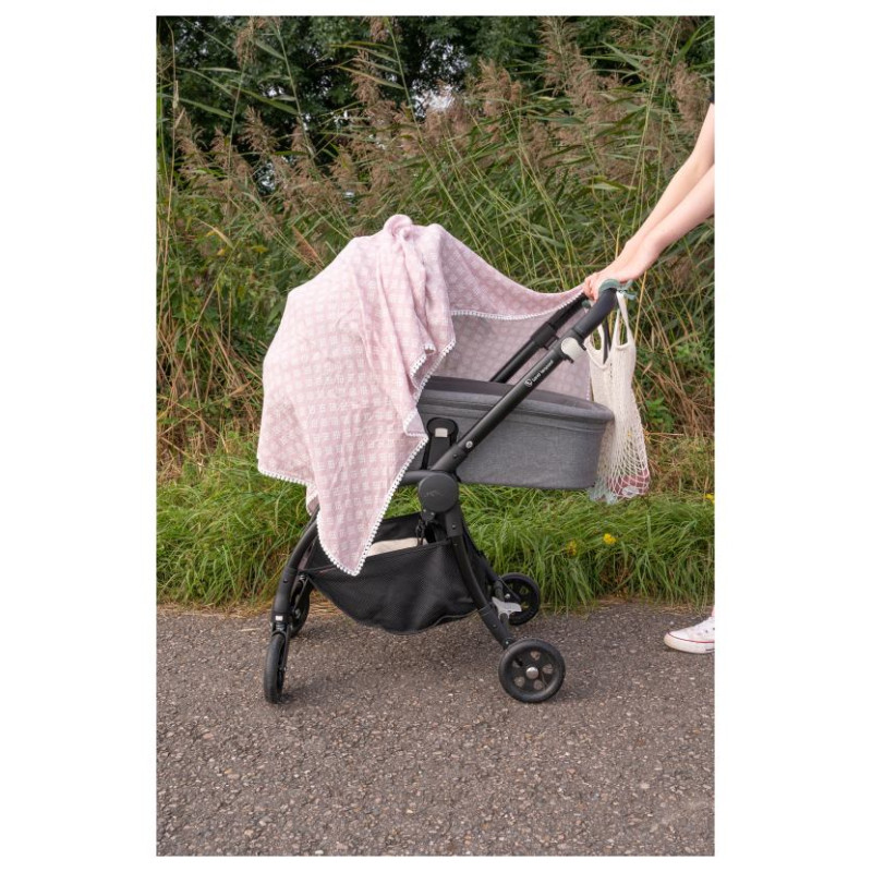 Lodger Swaddle Tribe Muslin kokvilnas autiņ&scaron;, 120x120 cm, Rose - SWT 107