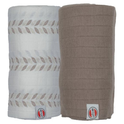 Lodger Swadler Solid Matcha kokvilnas autiņ&scaron;, Birch/Buffalo, 110x110 cm, 2gab. - SW 1093