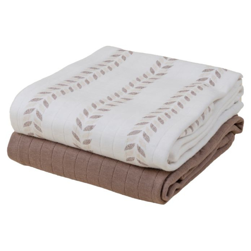 Lodger Swadler Solid Matcha kokvilnas autiņ&scaron;, Birch/Buffalo, 110x110 cm, 2gab. - SW 1093