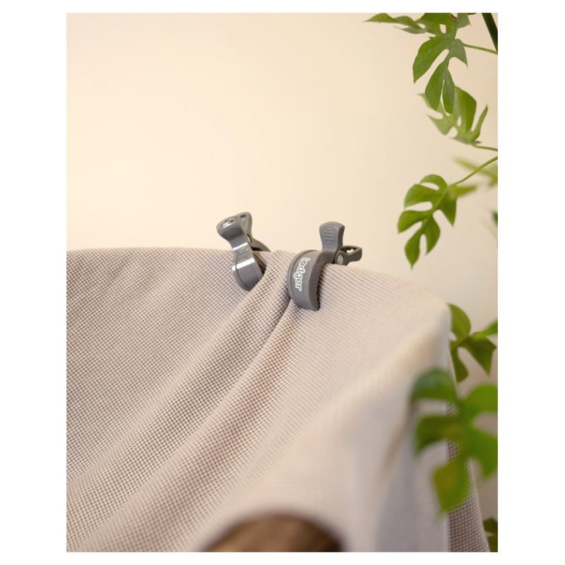 Lodger Clip klipsis Swaddler kokvilnas autiņam (2 gab.), Carbon - SWC 071