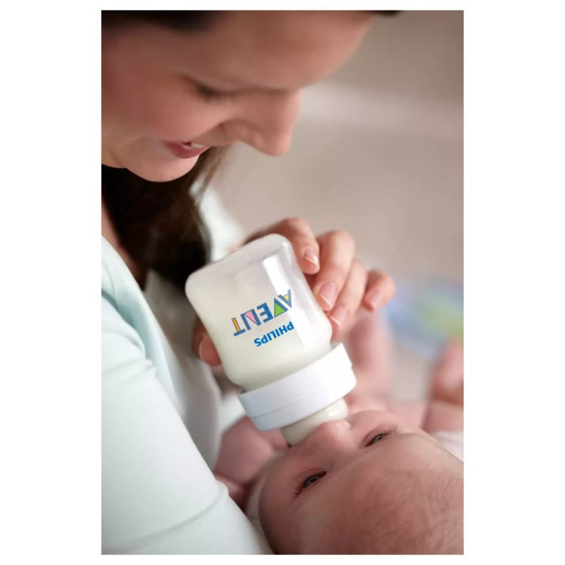Philips Avent Pretkoliku baro&scaron;anas pudelīte 125 ml, jaundzimu&scaron;ā knupītis, 0m+ - SCY100/01